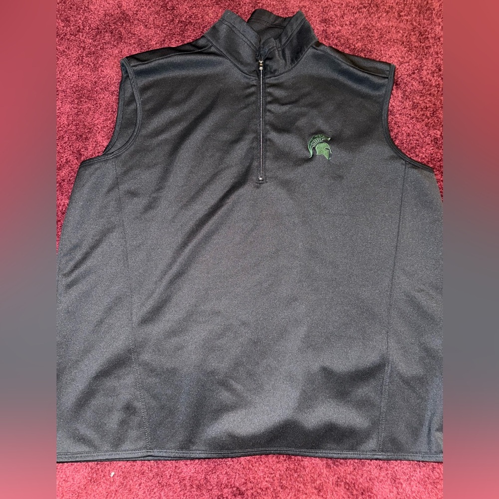Men’s MSU Michigan state black men’s lightweight vest xL